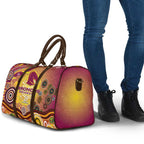 Brisbane Broncos Rugby Travel Bag Australian Aboriginal Dot Painting Style