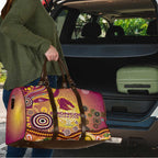 Brisbane Broncos Rugby Travel Bag Australian Aboriginal Dot Painting Style