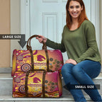 Brisbane Broncos Rugby Travel Bag Australian Aboriginal Dot Painting Style