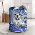 Canterbury Bankstown Bulldogs Rugby Laundry Basket Australian Aboriginal Dot Painting Style