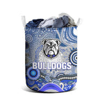 Canterbury Bankstown Bulldogs Rugby Laundry Basket Australian Aboriginal Dot Painting Style