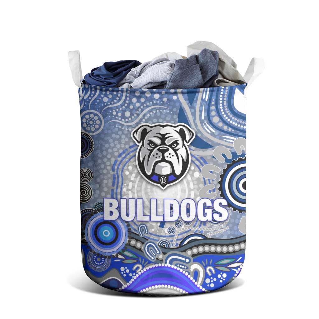 Canterbury Bankstown Bulldogs Rugby Laundry Basket Australian Aboriginal Dot Painting Style