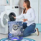 Canterbury Bankstown Bulldogs Rugby Laundry Basket Australian Aboriginal Dot Painting Style