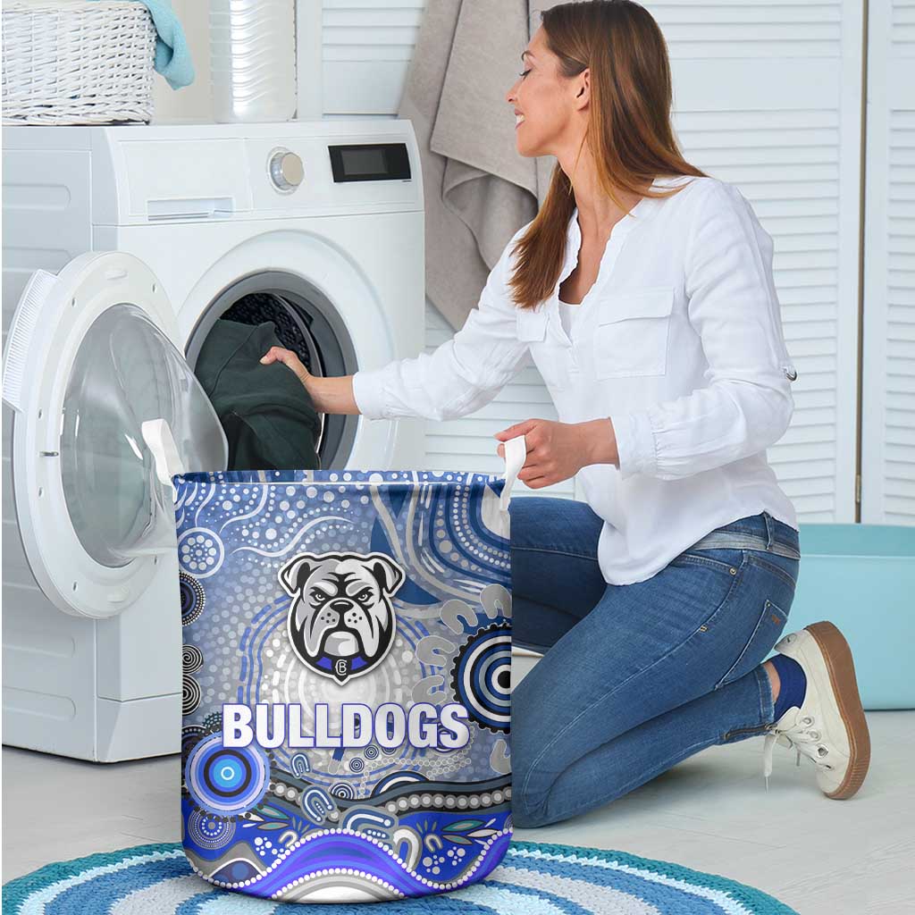 Canterbury Bankstown Bulldogs Rugby Laundry Basket Australian Aboriginal Dot Painting Style