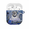 Canterbury Bankstown Bulldogs Rugby AirPods Case Australian Aboriginal Dot Painting Style