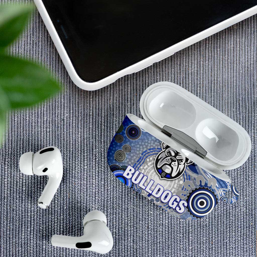 Canterbury Bankstown Bulldogs Rugby AirPods Case Australian Aboriginal Dot Painting Style