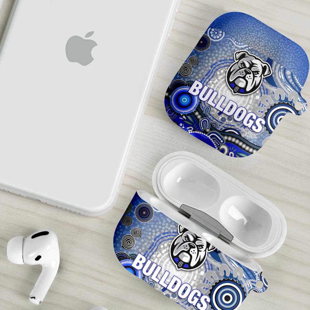 Canterbury Bankstown Bulldogs Rugby AirPods Case Australian Aboriginal Dot Painting Style
