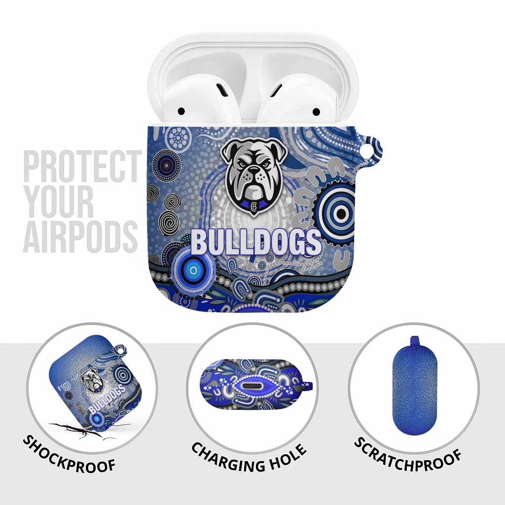 Canterbury Bankstown Bulldogs Rugby AirPods Case Australian Aboriginal Dot Painting Style