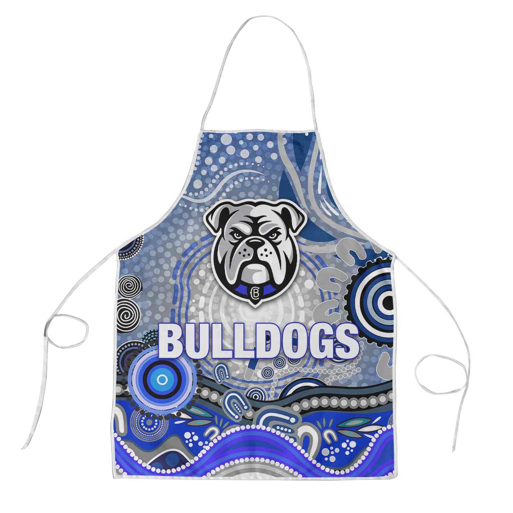 Canterbury Bankstown Bulldogs Rugby Apron Australian Aboriginal Dot Painting Style