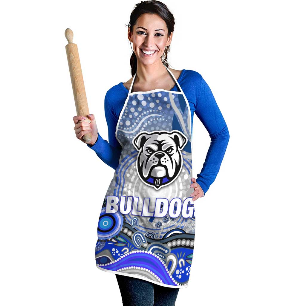 Canterbury Bankstown Bulldogs Rugby Apron Australian Aboriginal Dot Painting Style