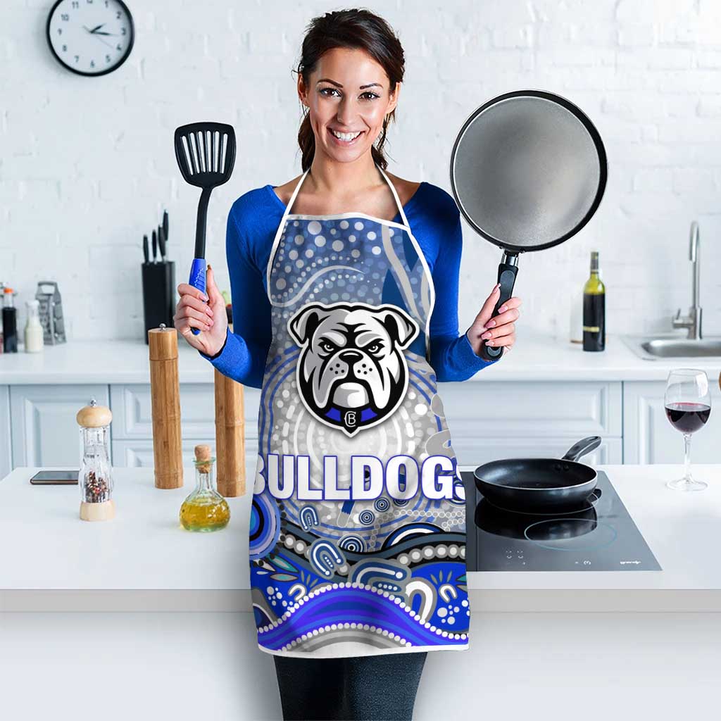 Canterbury Bankstown Bulldogs Rugby Apron Australian Aboriginal Dot Painting Style