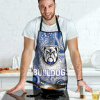 Canterbury Bankstown Bulldogs Rugby Apron Australian Aboriginal Dot Painting Style