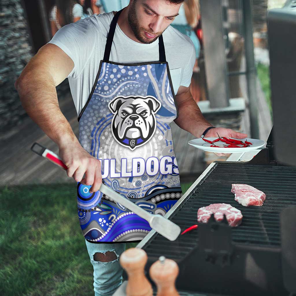 Canterbury Bankstown Bulldogs Rugby Apron Australian Aboriginal Dot Painting Style