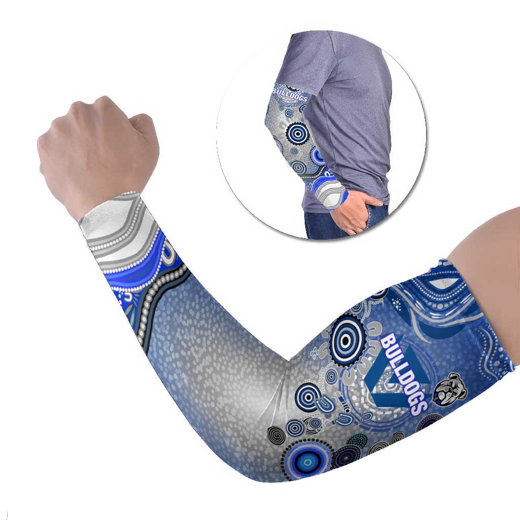 Canterbury Bankstown Bulldogs Rugby Arm Sleeves Australian Aboriginal Dot Painting Style