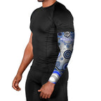 Canterbury Bankstown Bulldogs Rugby Arm Sleeves Australian Aboriginal Dot Painting Style