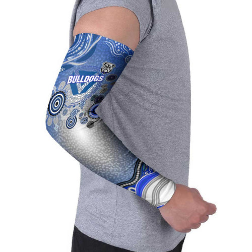 Canterbury Bankstown Bulldogs Rugby Arm Sleeves Australian Aboriginal Dot Painting Style