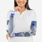 Canterbury Bankstown Bulldogs Rugby Arm Sleeves Australian Aboriginal Dot Painting Style