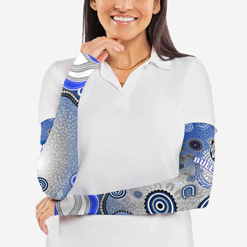 Canterbury Bankstown Bulldogs Rugby Arm Sleeves Australian Aboriginal Dot Painting Style