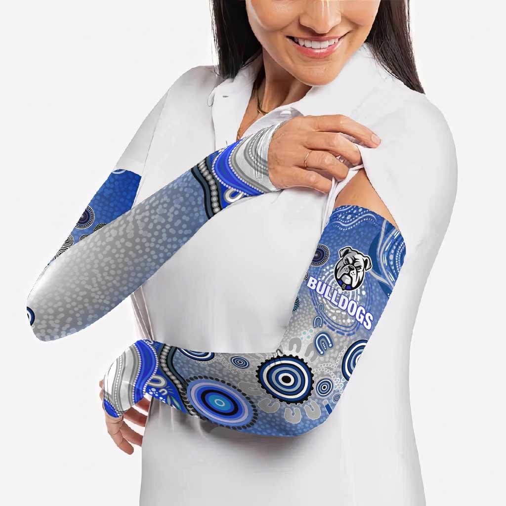 Canterbury Bankstown Bulldogs Rugby Arm Sleeves Australian Aboriginal Dot Painting Style