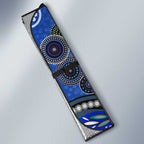 Canterbury Bankstown Bulldogs Rugby Auto Sun Shade Australian Aboriginal Dot Painting Style
