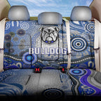 Canterbury Bankstown Bulldogs Rugby Back Car Seat Cover Australian Aboriginal Dot Painting Style