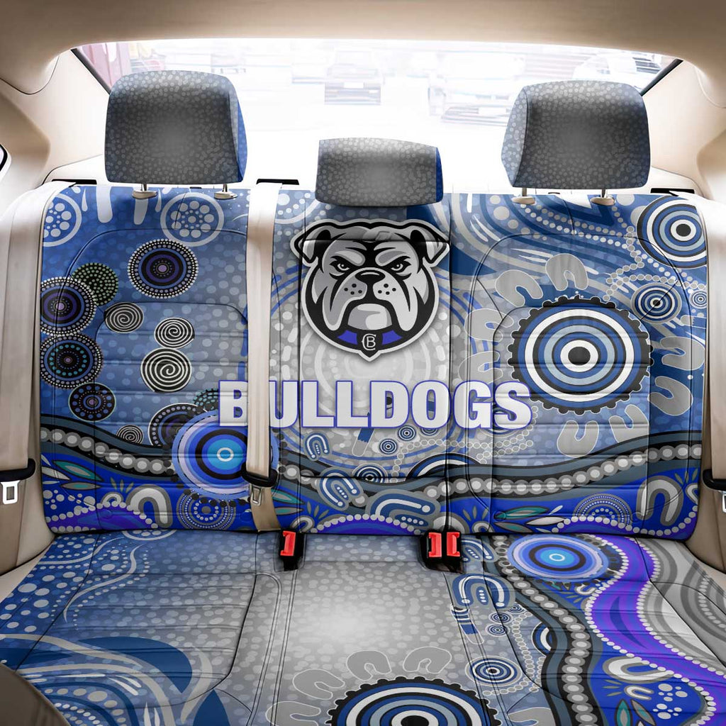Canterbury Bankstown Bulldogs Rugby Back Car Seat Cover Australian Aboriginal Dot Painting Style