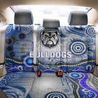 Canterbury Bankstown Bulldogs Rugby Back Car Seat Cover Australian Aboriginal Dot Painting Style