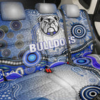 Canterbury Bankstown Bulldogs Rugby Back Car Seat Cover Australian Aboriginal Dot Painting Style