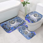 Canterbury Bankstown Bulldogs Rugby Bathroom Set Australian Aboriginal Dot Painting Style