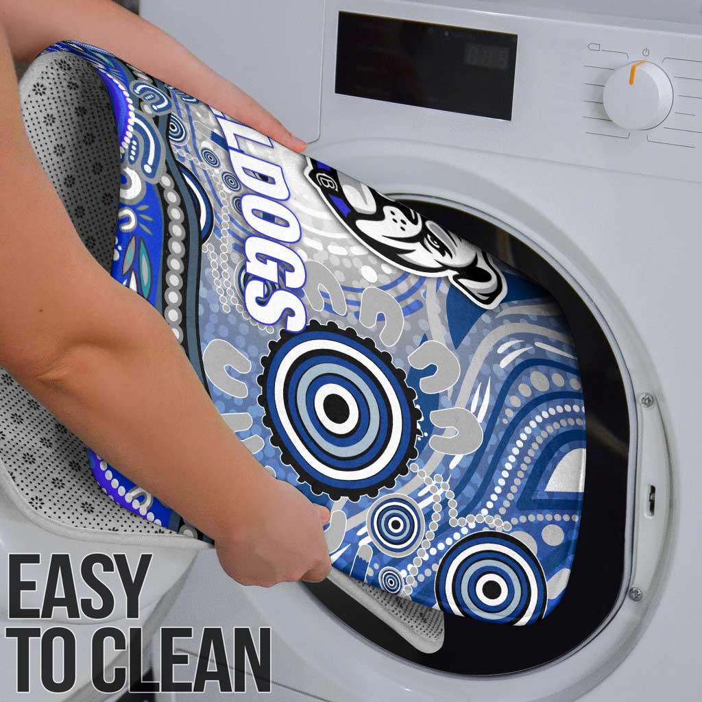 Canterbury Bankstown Bulldogs Rugby Bathroom Set Australian Aboriginal Dot Painting Style