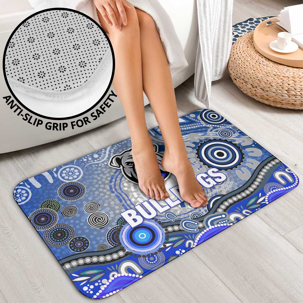 Canterbury Bankstown Bulldogs Rugby Bathroom Set Australian Aboriginal Dot Painting Style