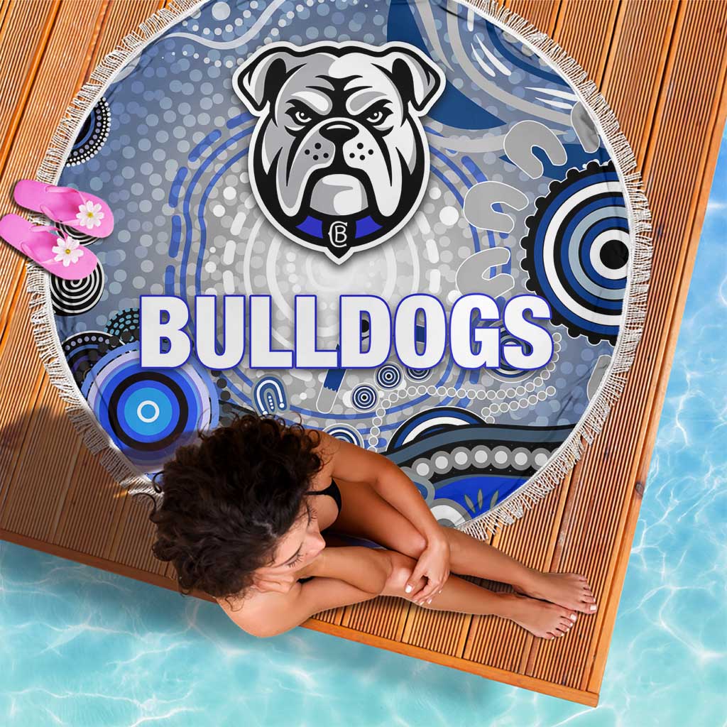 Canterbury Bankstown Bulldogs Rugby Beach Blanket Australian Aboriginal Dot Painting Style