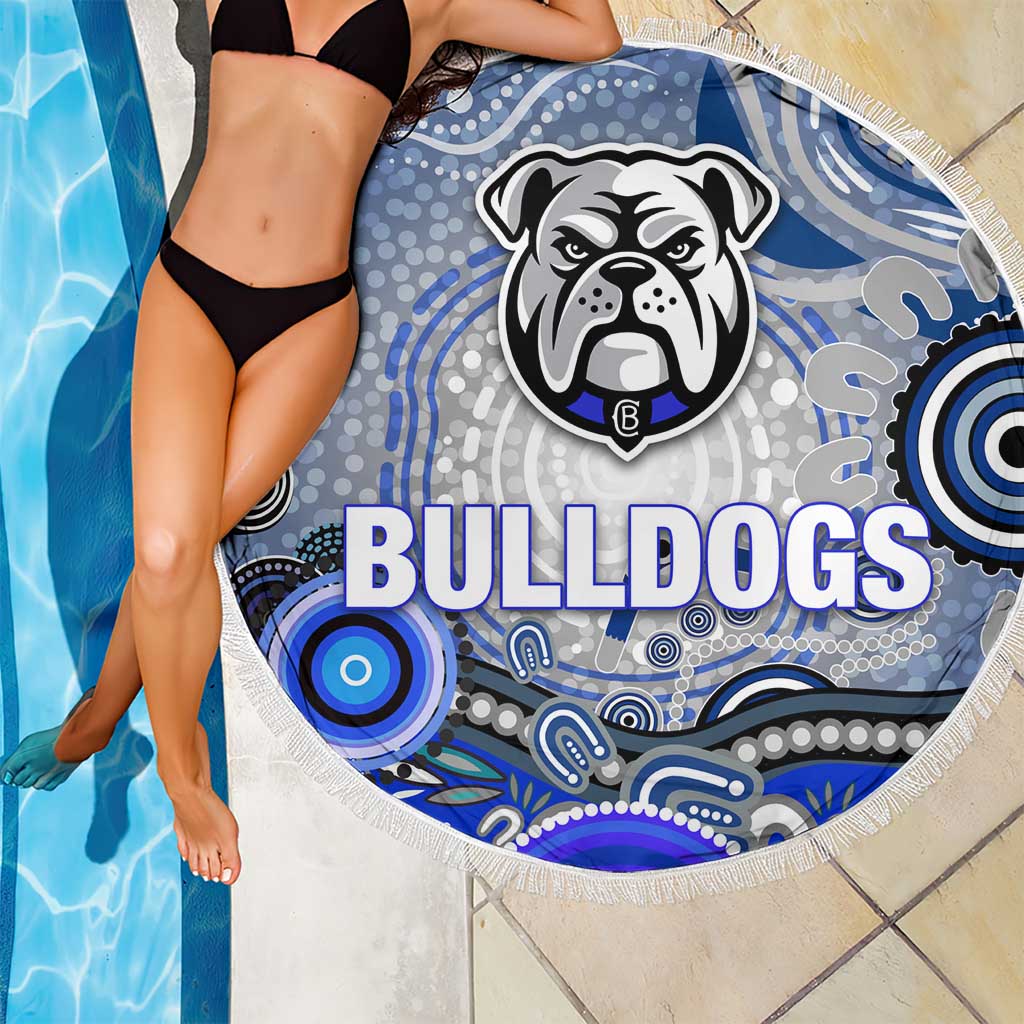 Canterbury Bankstown Bulldogs Rugby Beach Blanket Australian Aboriginal Dot Painting Style