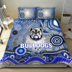 Canterbury Bankstown Bulldogs Rugby Bedding Set Australian Aboriginal Dot Painting Style