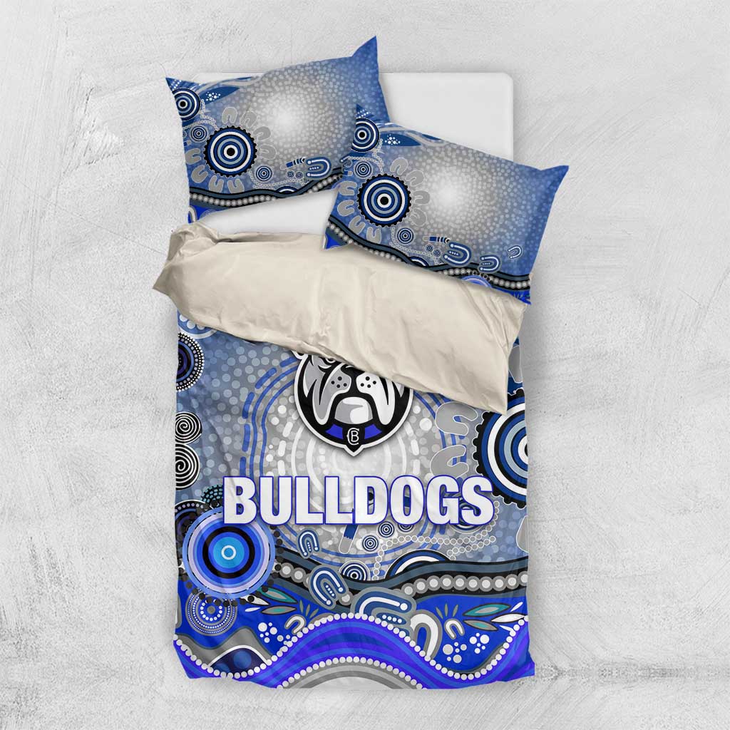 Canterbury Bankstown Bulldogs Rugby Bedding Set Australian Aboriginal Dot Painting Style