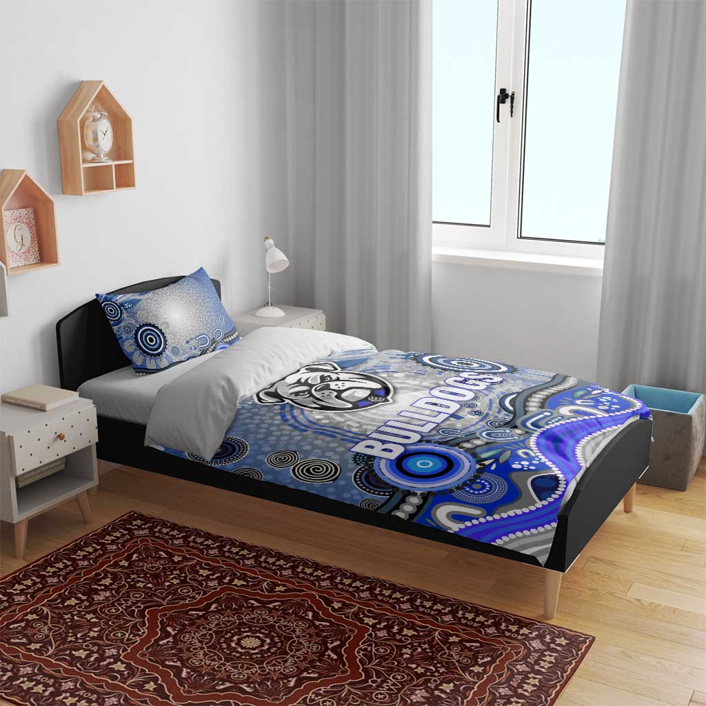 Canterbury Bankstown Bulldogs Rugby Bedding Set Australian Aboriginal Dot Painting Style