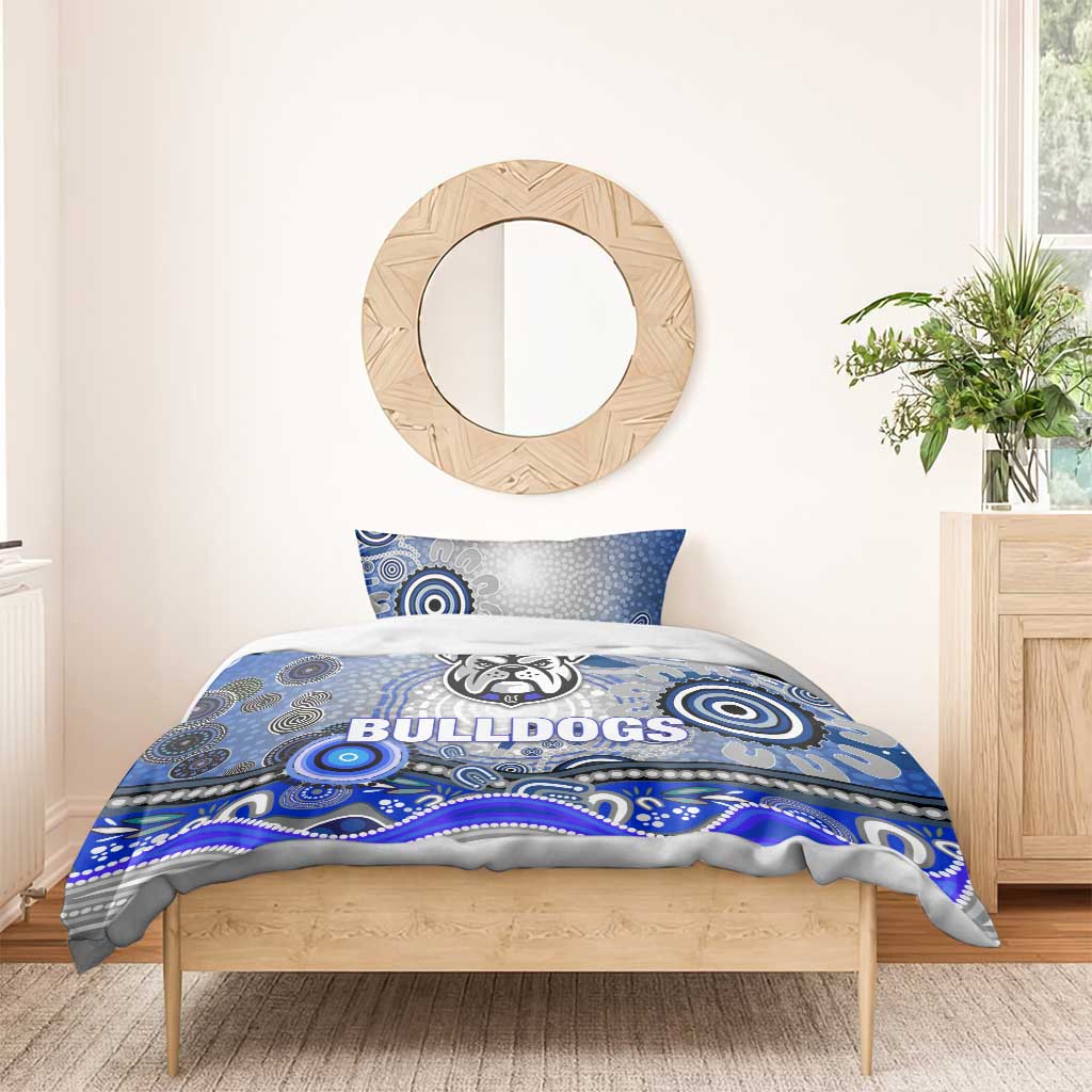 Canterbury Bankstown Bulldogs Rugby Bedding Set Australian Aboriginal Dot Painting Style