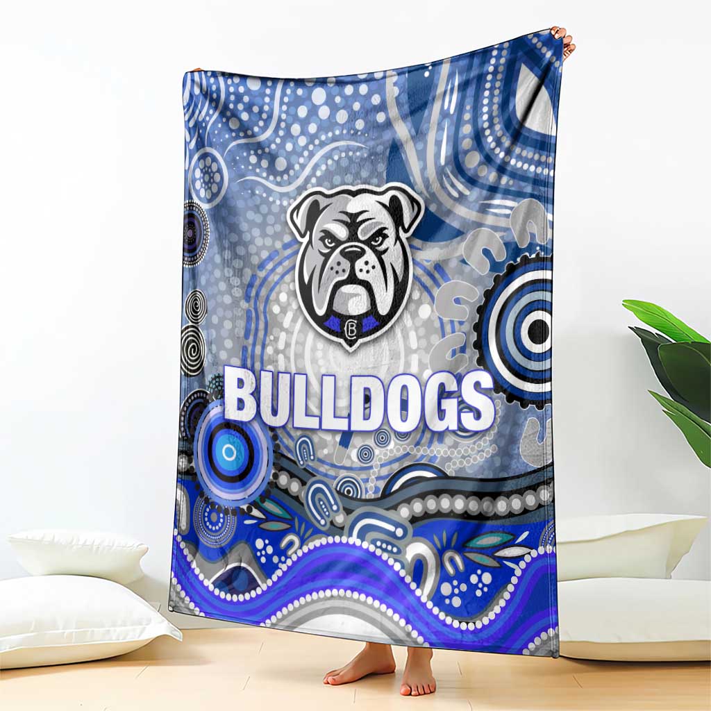 Canterbury Bankstown Bulldogs Rugby Blanket Australian Aboriginal Dot Painting Style