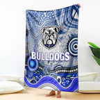 Canterbury Bankstown Bulldogs Rugby Blanket Australian Aboriginal Dot Painting Style
