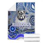 Canterbury Bankstown Bulldogs Rugby Blanket Australian Aboriginal Dot Painting Style