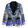 Canterbury Bankstown Bulldogs Rugby Blazer Australian Aboriginal Dot Painting Style