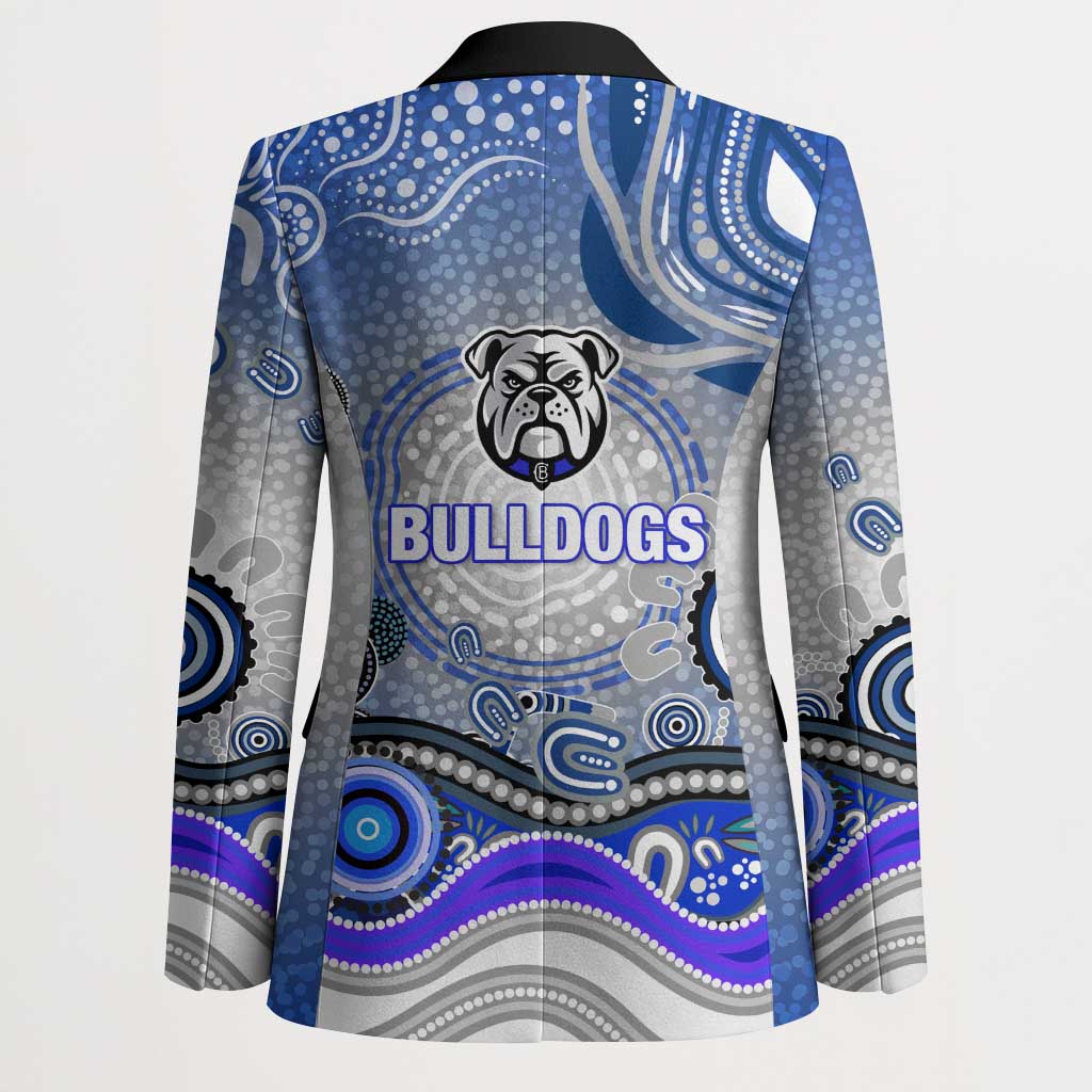 Canterbury Bankstown Bulldogs Rugby Blazer Australian Aboriginal Dot Painting Style