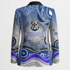 Canterbury Bankstown Bulldogs Rugby Blazer Australian Aboriginal Dot Painting Style