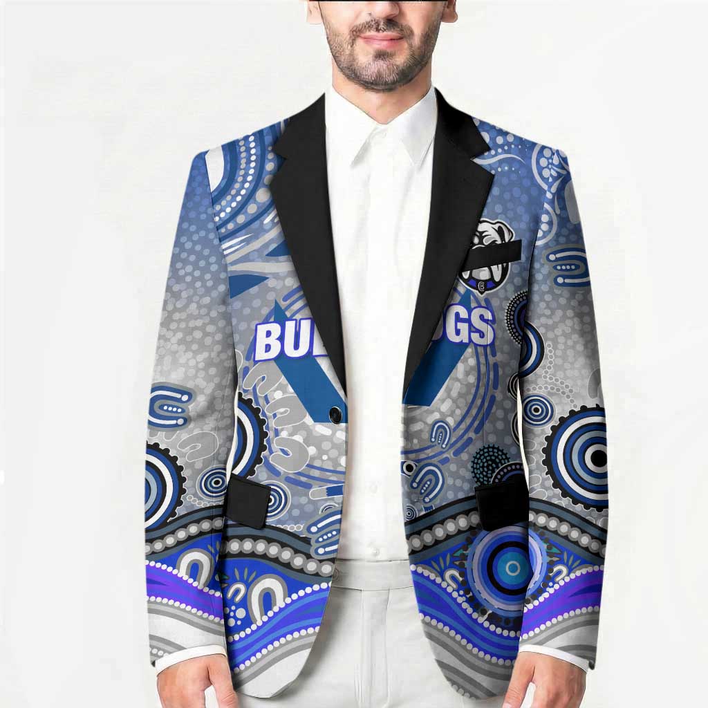 Canterbury Bankstown Bulldogs Rugby Blazer Australian Aboriginal Dot Painting Style