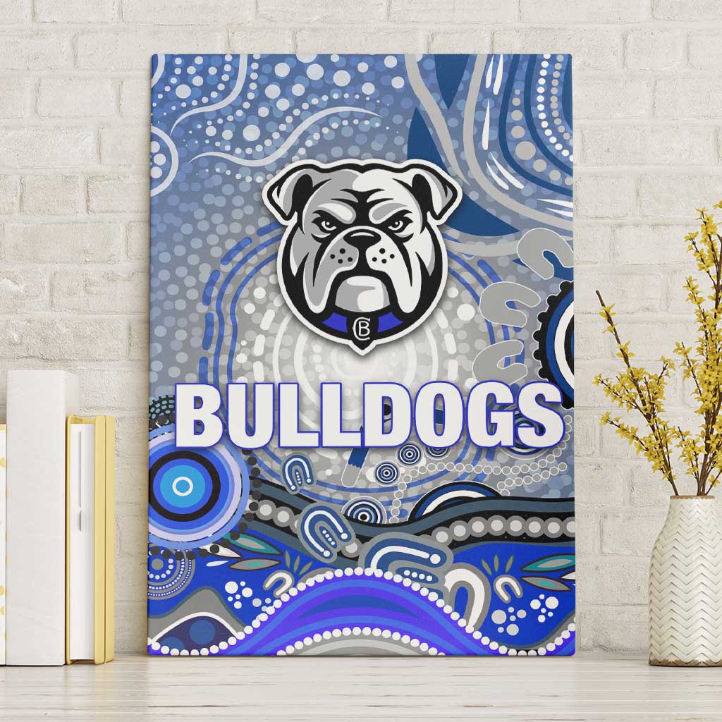Canterbury Bankstown Bulldogs Rugby Canvas Wall Art Australian Aboriginal Dot Painting Style