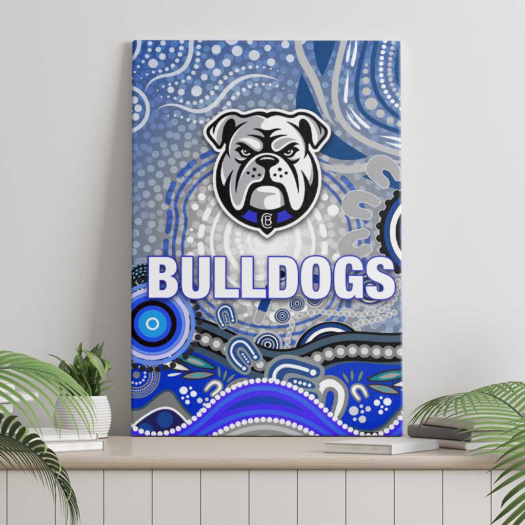 Canterbury Bankstown Bulldogs Rugby Canvas Wall Art Australian Aboriginal Dot Painting Style