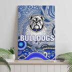 Canterbury Bankstown Bulldogs Rugby Canvas Wall Art Australian Aboriginal Dot Painting Style