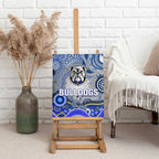 Canterbury Bankstown Bulldogs Rugby Canvas Wall Art Australian Aboriginal Dot Painting Style
