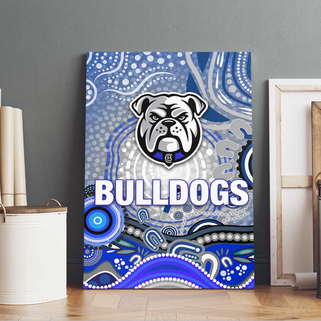 Canterbury Bankstown Bulldogs Rugby Canvas Wall Art Australian Aboriginal Dot Painting Style