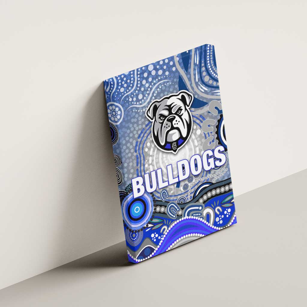 Canterbury Bankstown Bulldogs Rugby Canvas Wall Art Australian Aboriginal Dot Painting Style